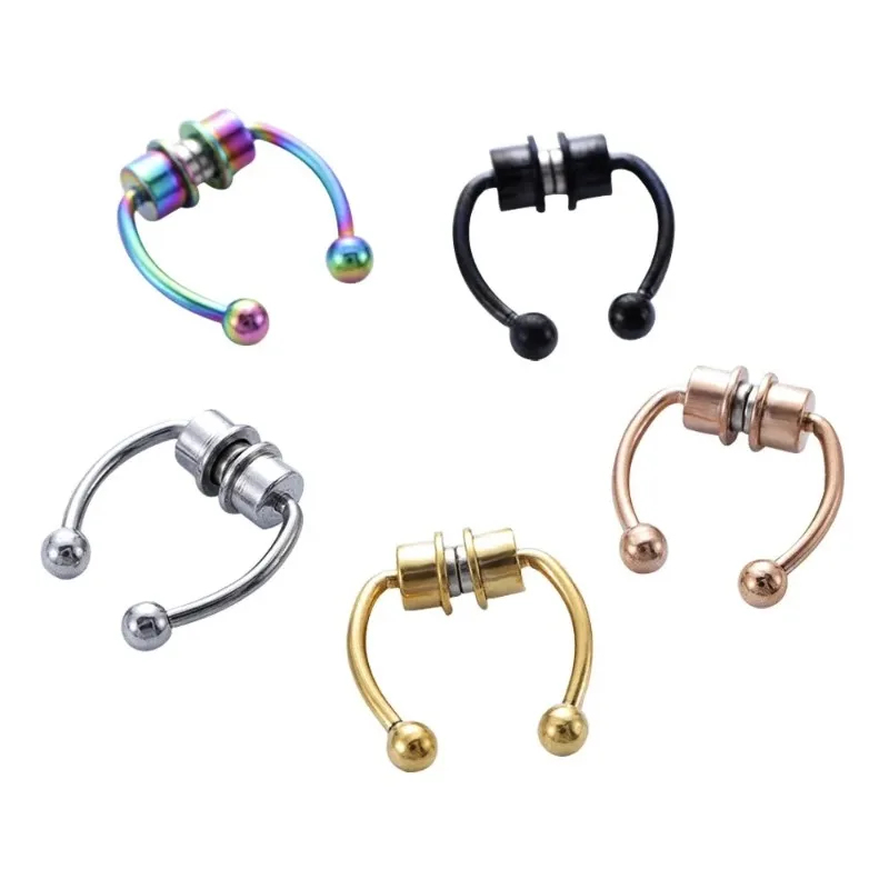 Body Jewelry Nose Studs - 1/2/3 szt. Sztuczne magnetyczne kolczyki do