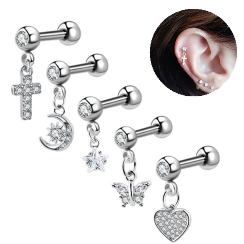 Rook Curved Barbell - 1 sztuk księżyc chrząstka ucha stadnina