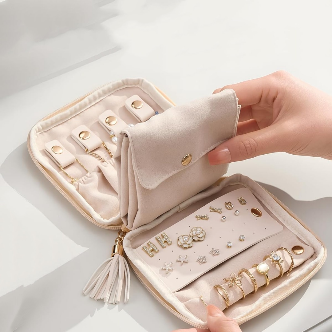Body Jewelry Display - Miękki organizer na biżuterię, przenośna saszetka