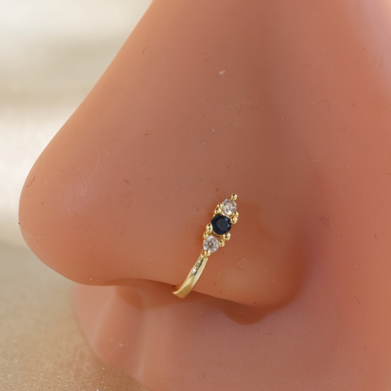 Body Jewelry Nose Studs - 1-częściowy zestaw klipsów do nosa z