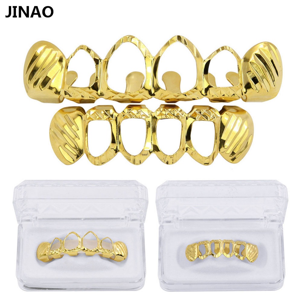Body Jewelry Lot - JINAO nowy Fit d-cut Grillz zestaw