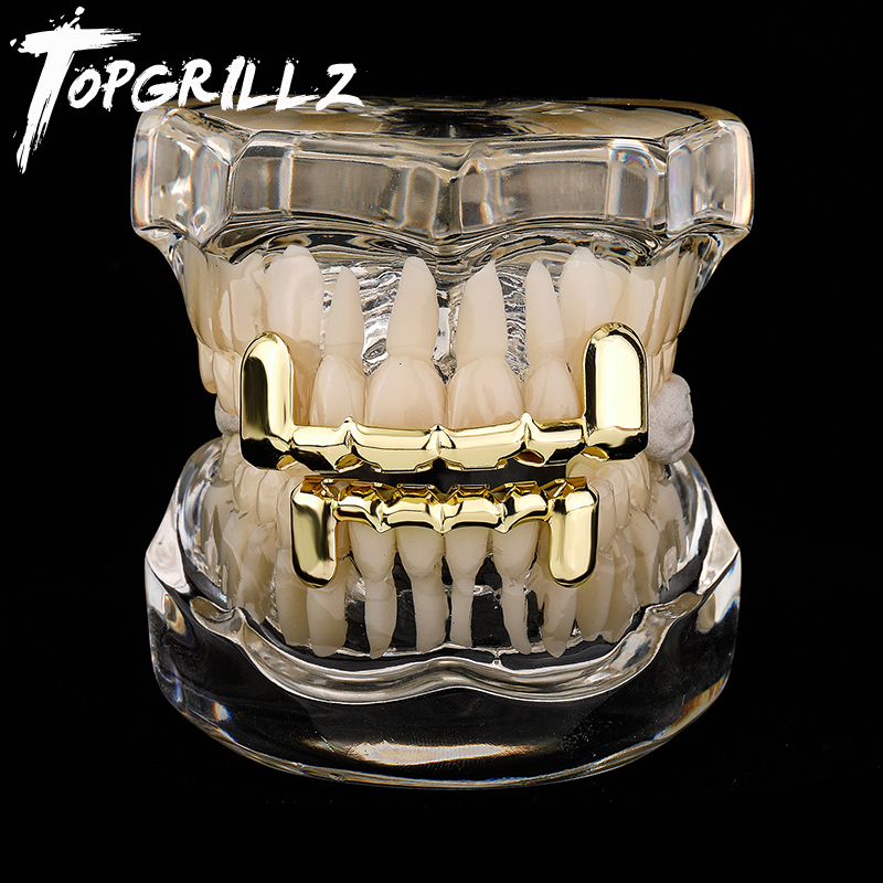 Body Jewelry Trend - TOPGRILLZ Hip Hop Fangs Mouth Teeth