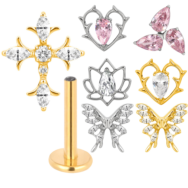 Body Jewelry Factory - Kolczyk Tytanowy ASTM F136 Motyl Lotos