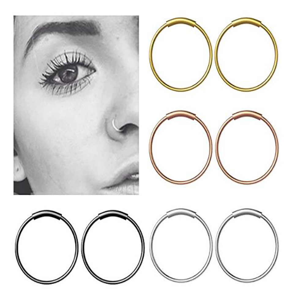 Body Jewelry Lot - 3 szt./lot Pierścienie bezszwowe z stali