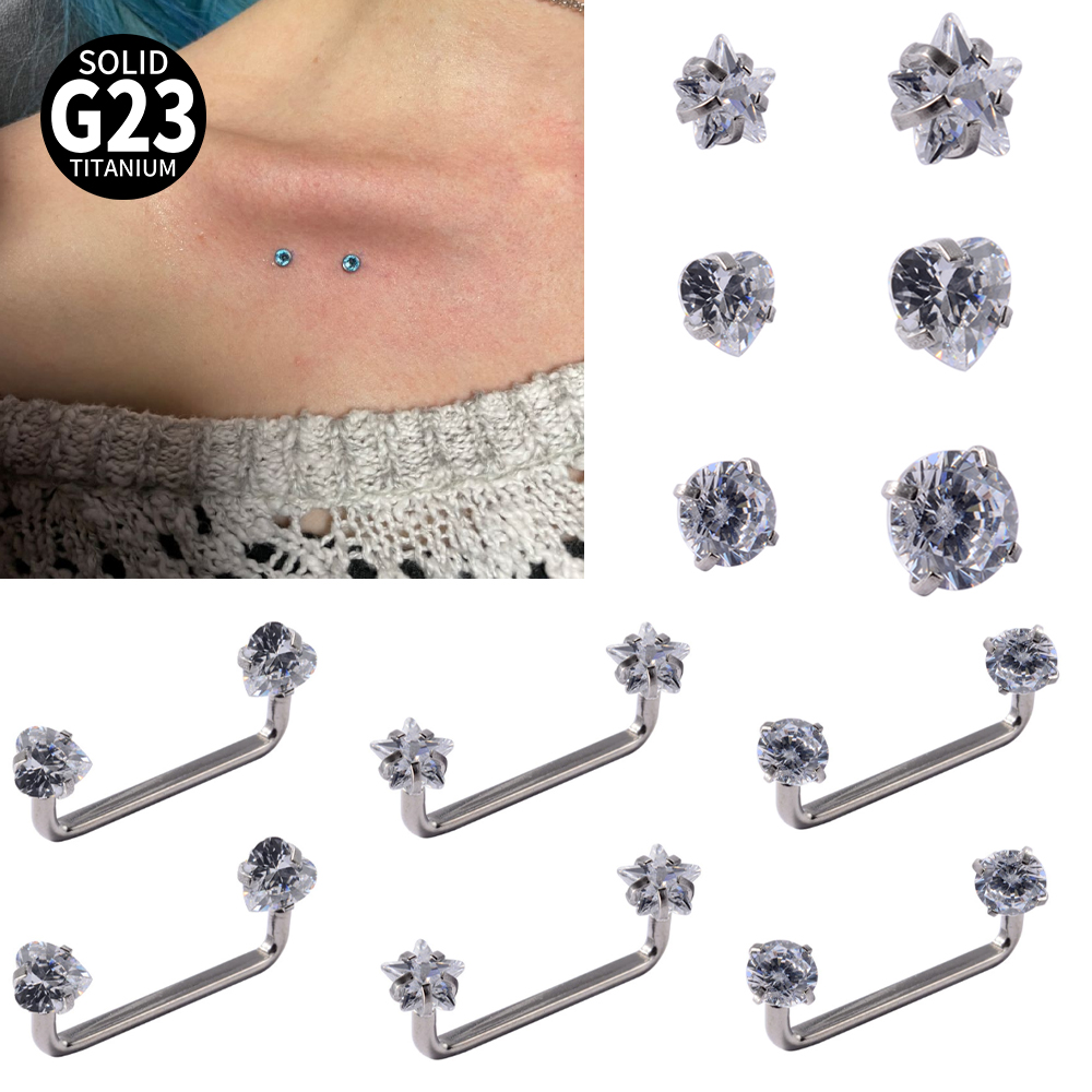 3-1 SZT. Tytanowe kolczyki do  – Body Jewelry Dermal recenzja i cena