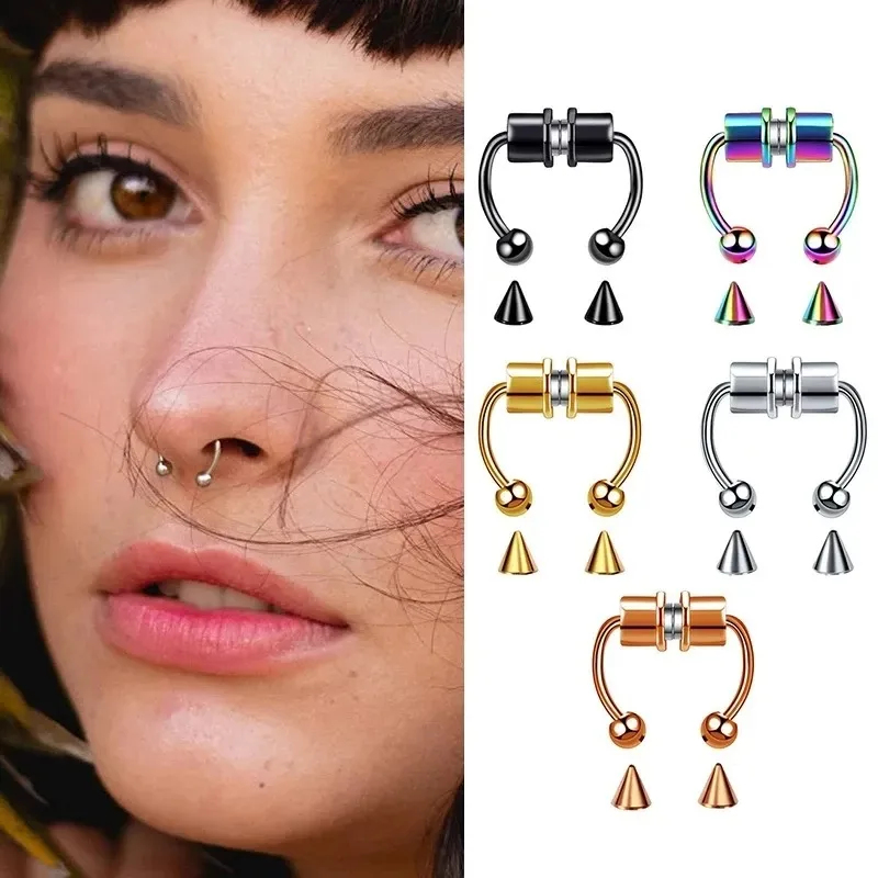 1/2/3 szt. Sztuczne magnetyczn – Body Jewelry Nose Studs recenzja i cena