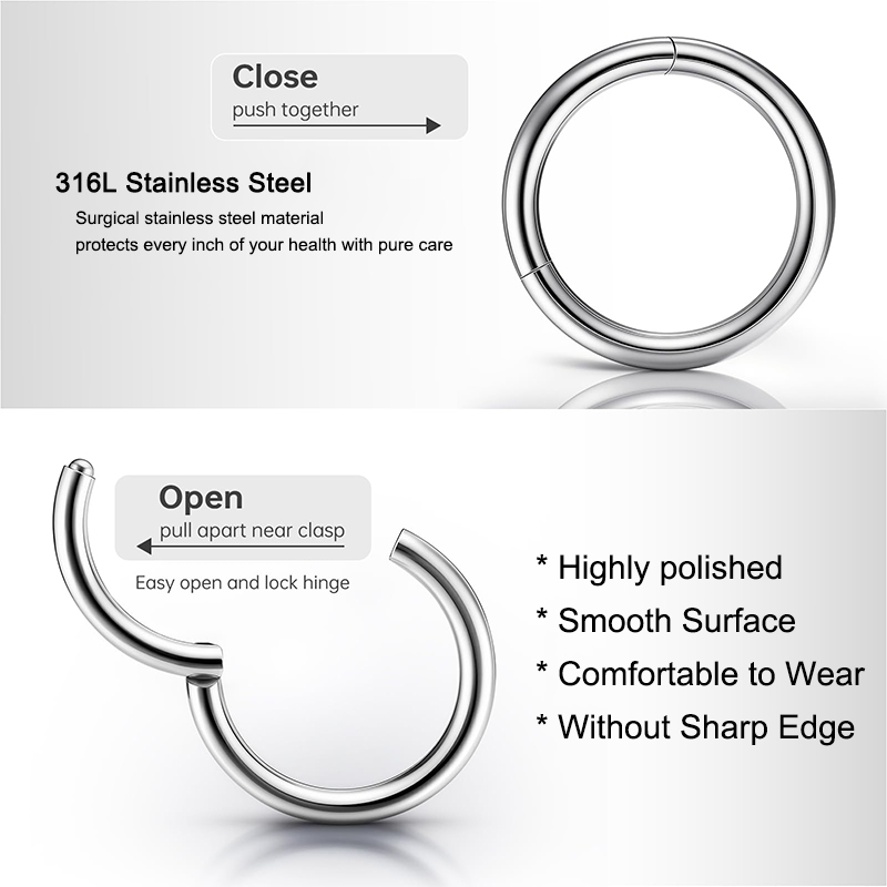 Kolczyk typu clicker ze stali  – Body Jewelry Nose Studs recenzja i cena