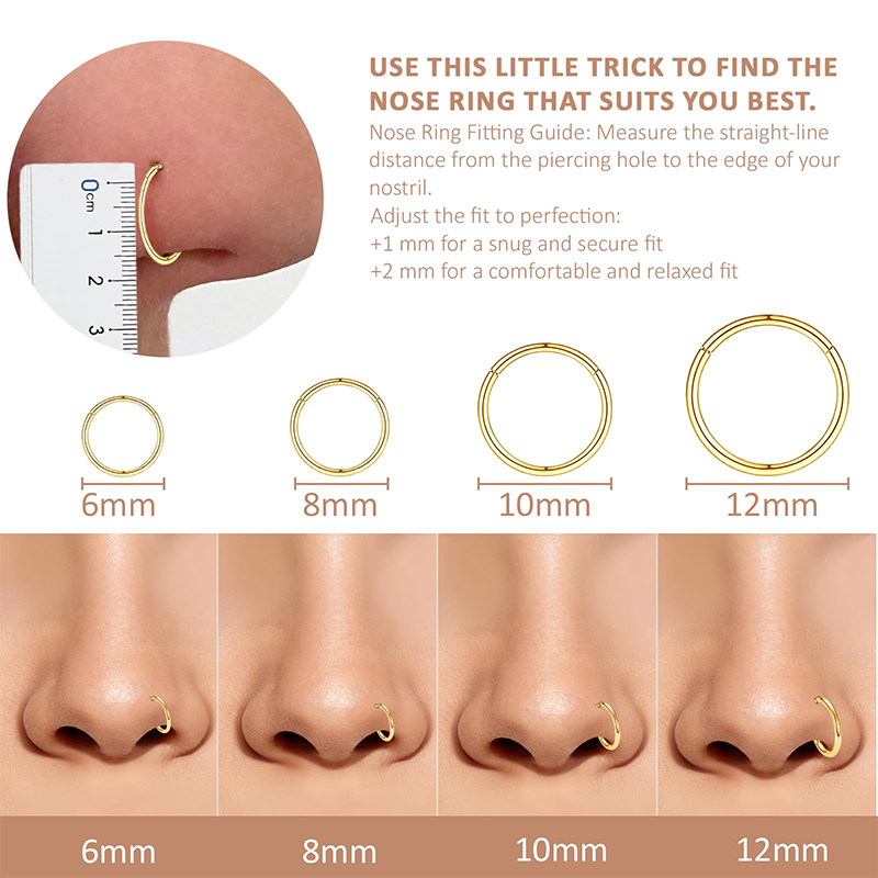 Kolczyk typu clicker ze stali  – Body Jewelry Nose Studs recenzja i cena