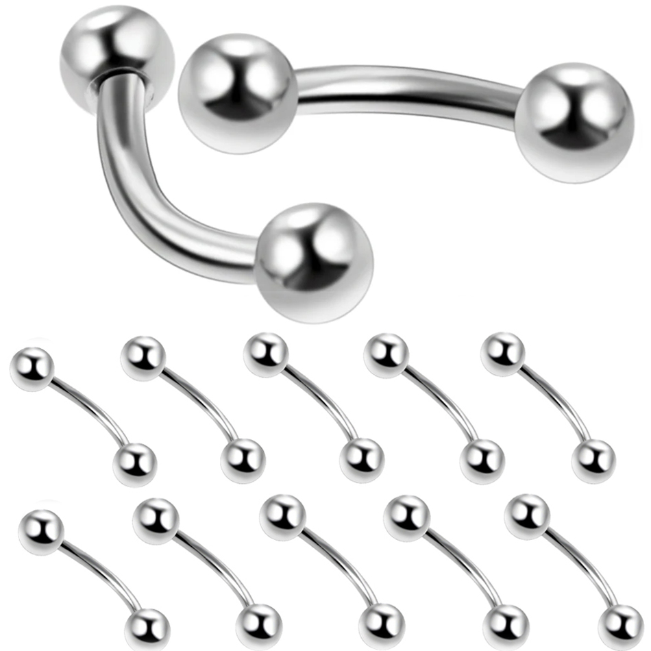 10 sztuk/partia stalowy brwi b – Rook Curved Barbell recenzja i cena