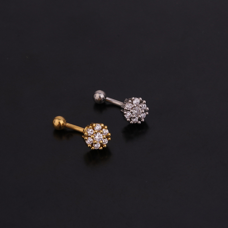 1PC Kwiatowa korona CZ Pierści – Rook Curved Barbell recenzja i cena