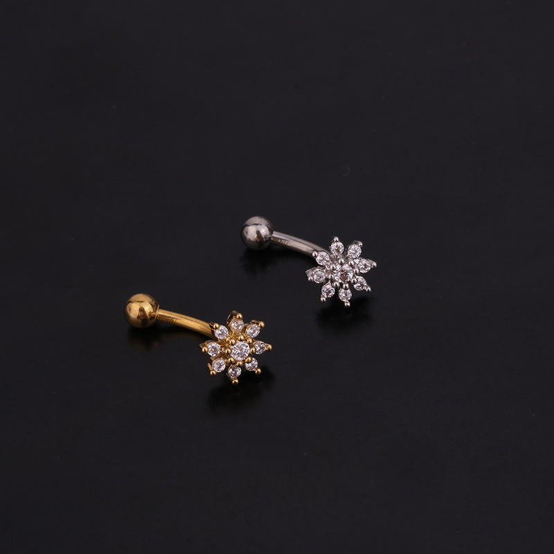 1PC Kwiatowa korona CZ Pierści – Rook Curved Barbell recenzja i cena