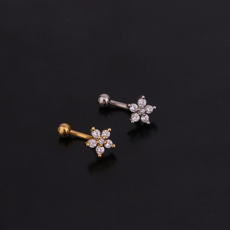 1PC Kwiatowa korona CZ Pierści – Rook Curved Barbell recenzja i cena