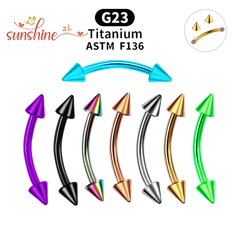 1PC G23 Titanium Spike Curved  – Rook Curved Barbell recenzja i cena