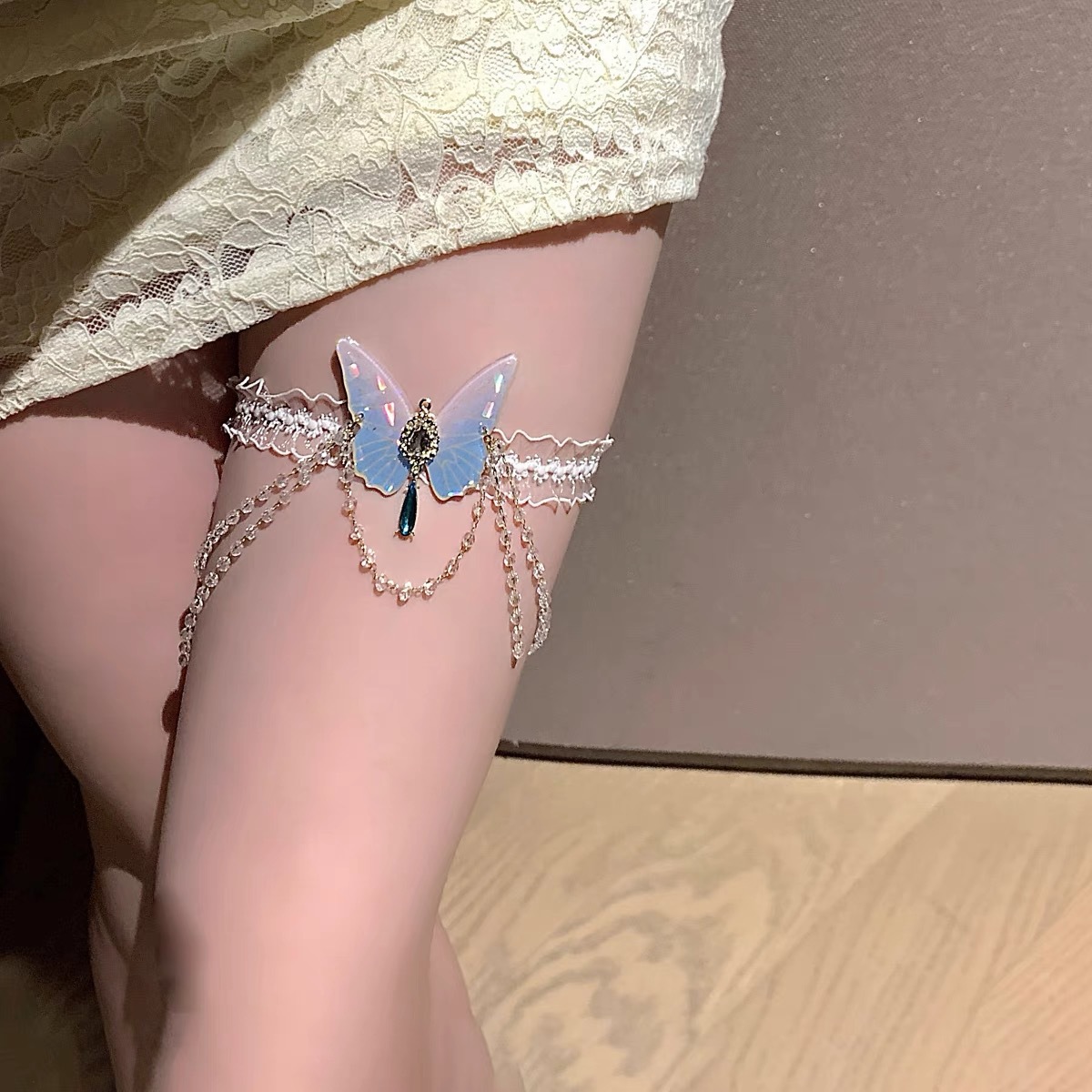Modny wzór motyla Elastyczny k – Body Jewelry Leg Chain recenzja i cena