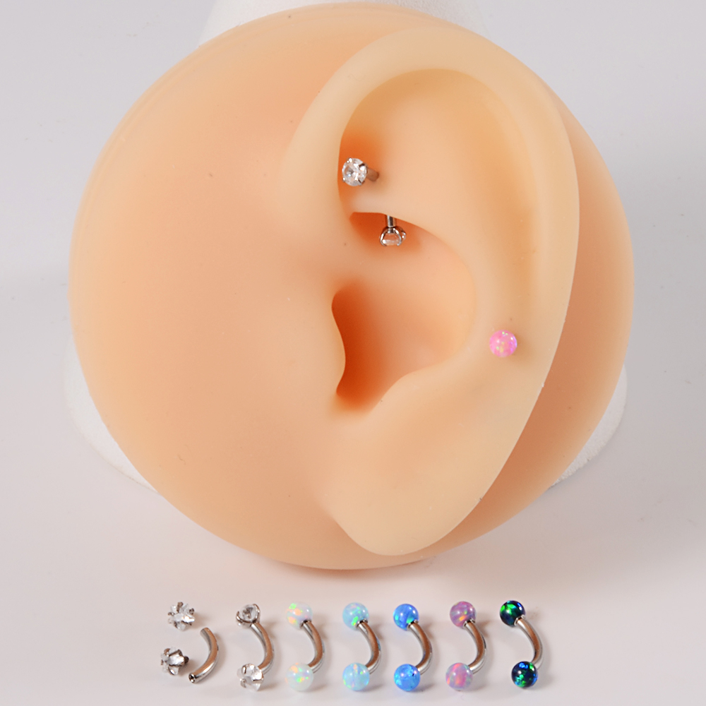 1PC G23 Titanium CZ Wewnętrzni – Rook Curved Barbell recenzja i cena