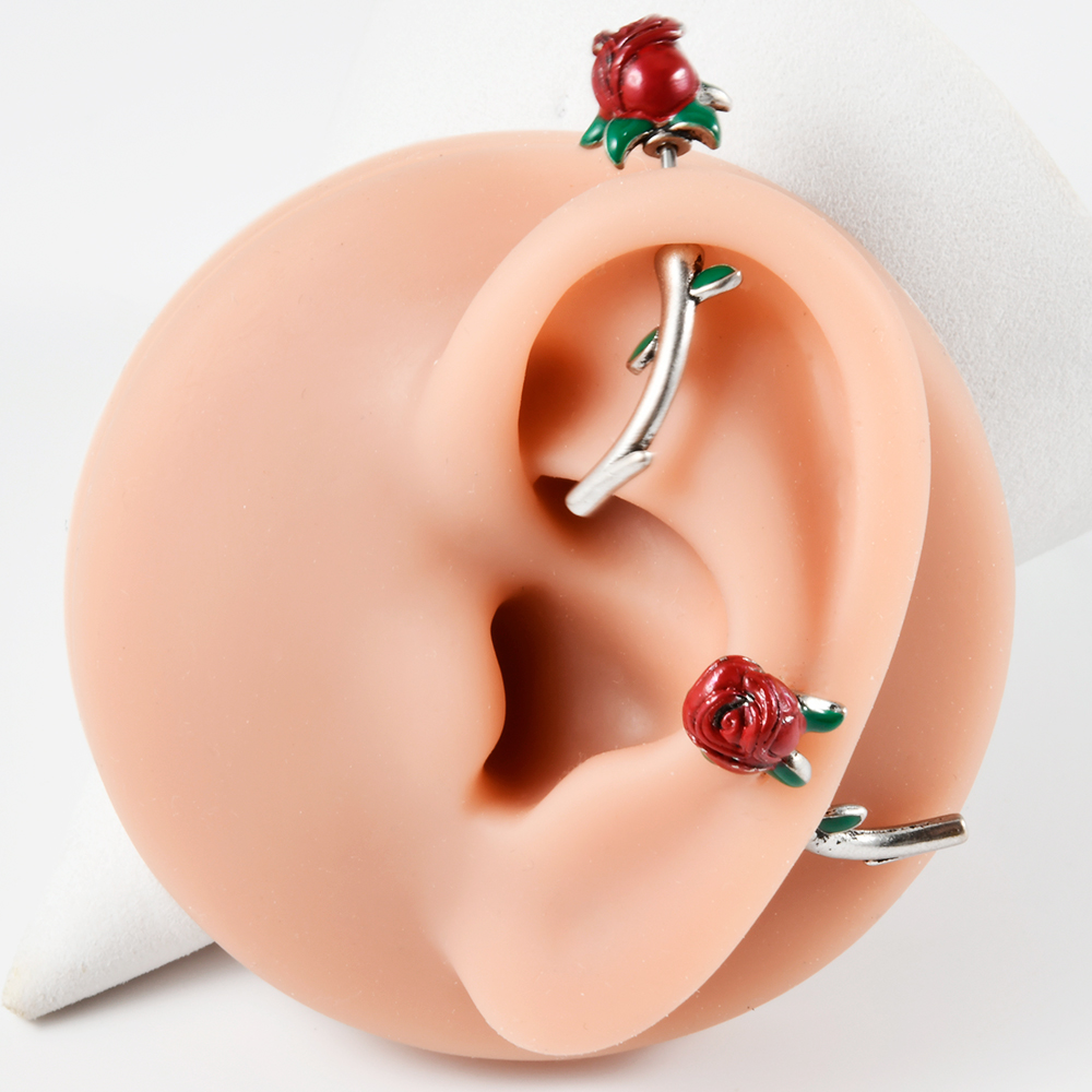 1 szt. Kwiat czerwonej róży ze – Rook Curved Barbell recenzja i cena