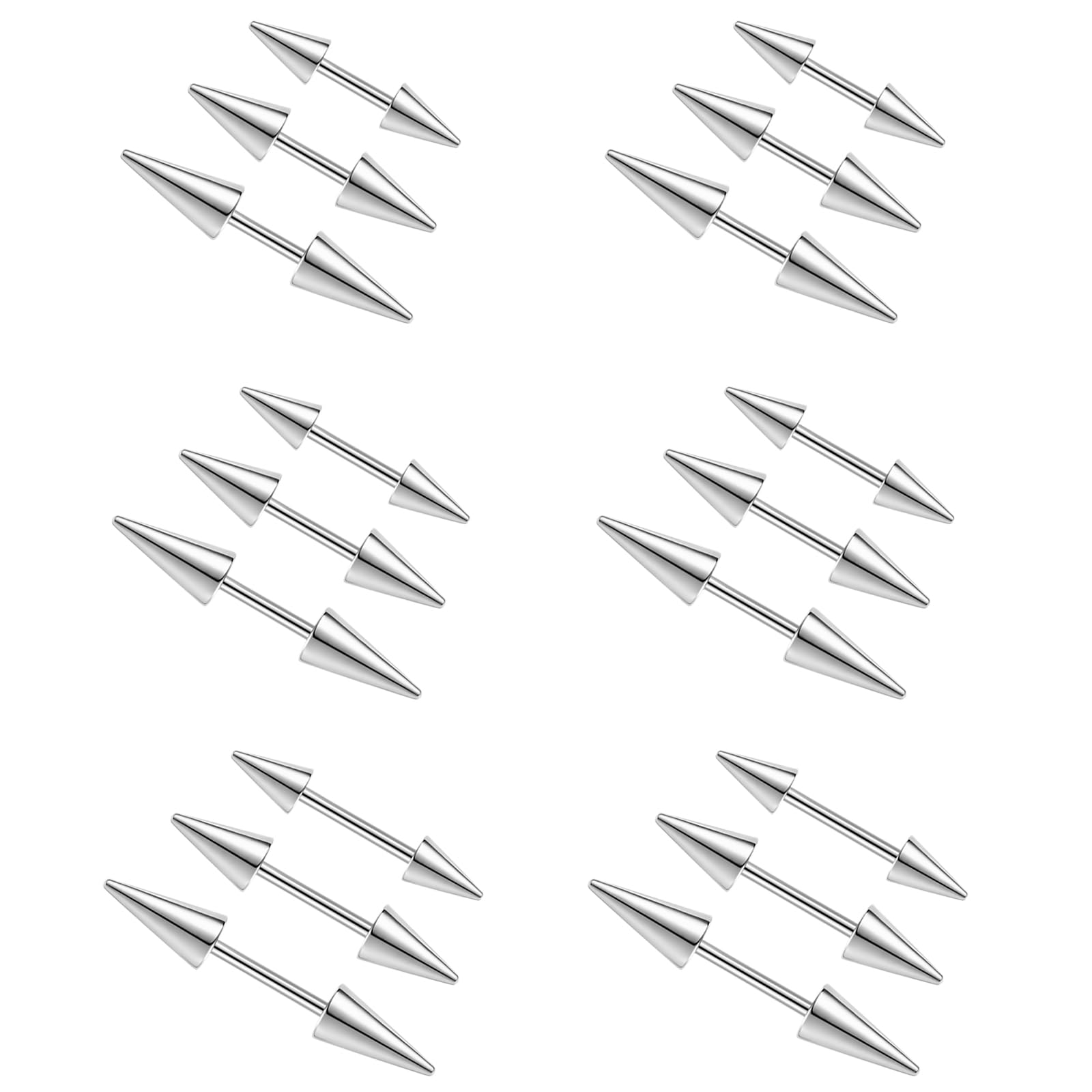 2Pcs 16G Spike Brwi Piercing B – Rook Curved Barbell recenzja i cena