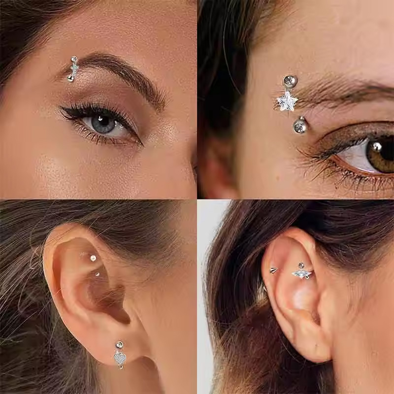 1 sztuk motyl dynda piercing d – Rook Curved Barbell recenzja i cena