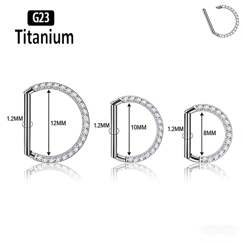 Kolczyki do nosa z tytanu G23, – Rook Curved Barbell recenzja i cena