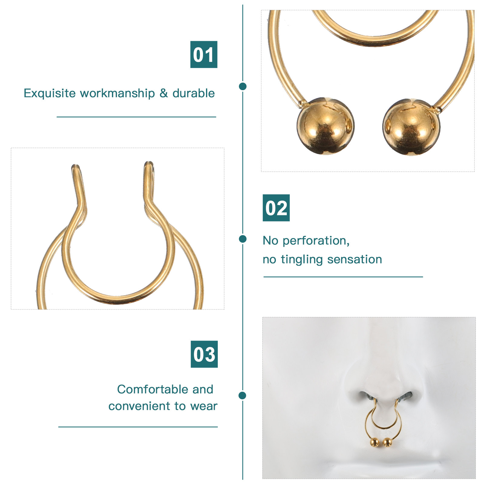 6 sztuk sztucznych kolczyków d – Body Jewelry Ideas recenzja i cena