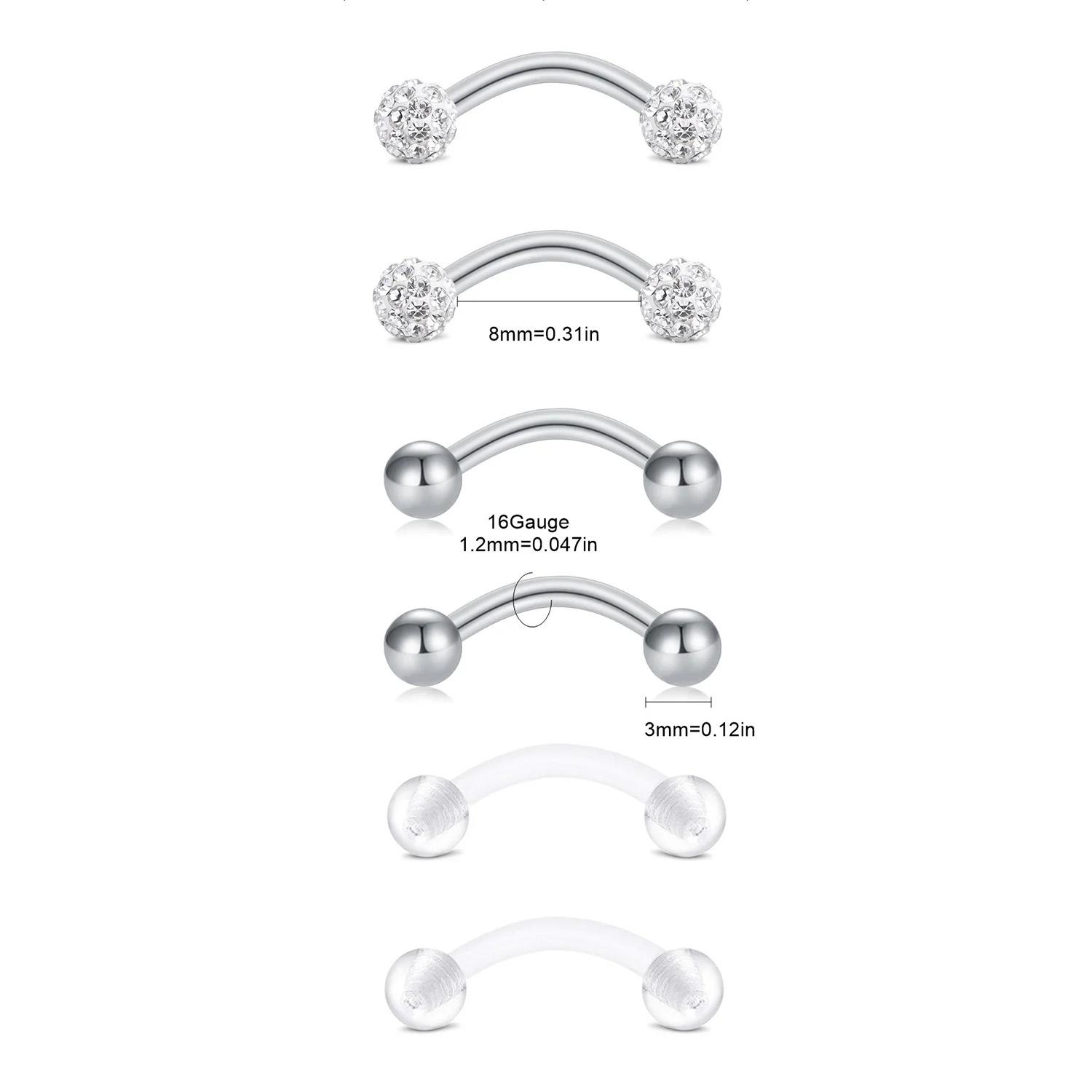 6 sztuk / zestaw Eleganckie sł – Rook Curved Barbell recenzja i cena