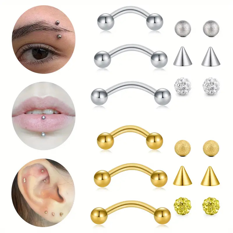 3szt 16G ze stali nierdzewnej  – Rook Curved Barbell recenzja i cena