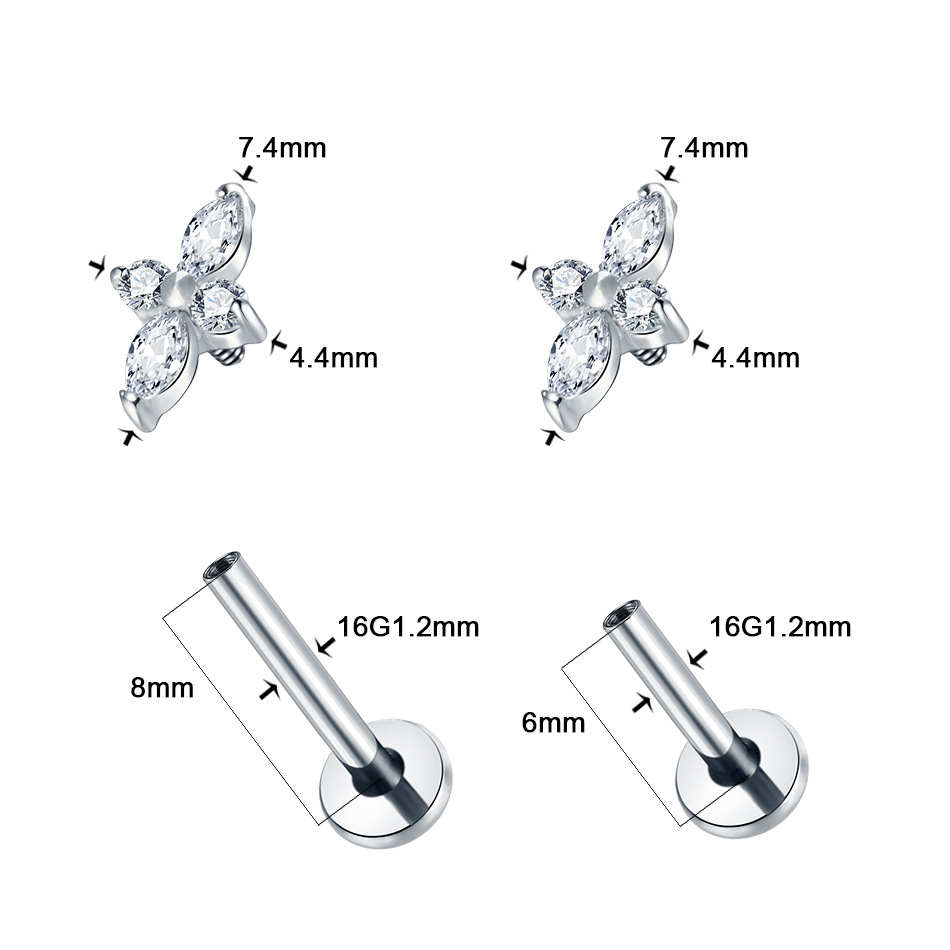 1 szt. Tytanowy Labret G23 do  – Helix Cartilage Ring recenzja i cena