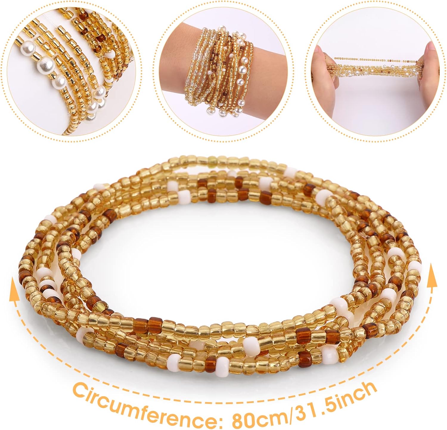 Koraliki na talię dla kobiet,  – Body Jewelry Lot recenzja i cena
